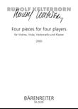 Four pieces for four players for Violin, Viola, Violoncello and Piano