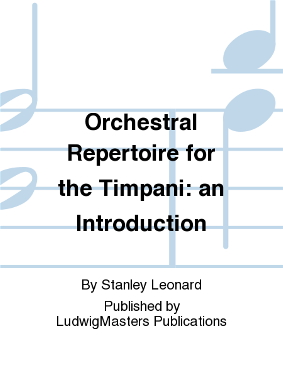 Orchestral Repertoire for the Timpani: an Introduction Percussion scores gallery preview page 1