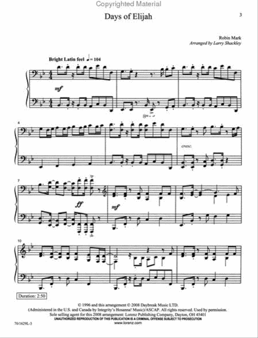 We Declare Your Glory Piano Solo scores gallery preview page 2