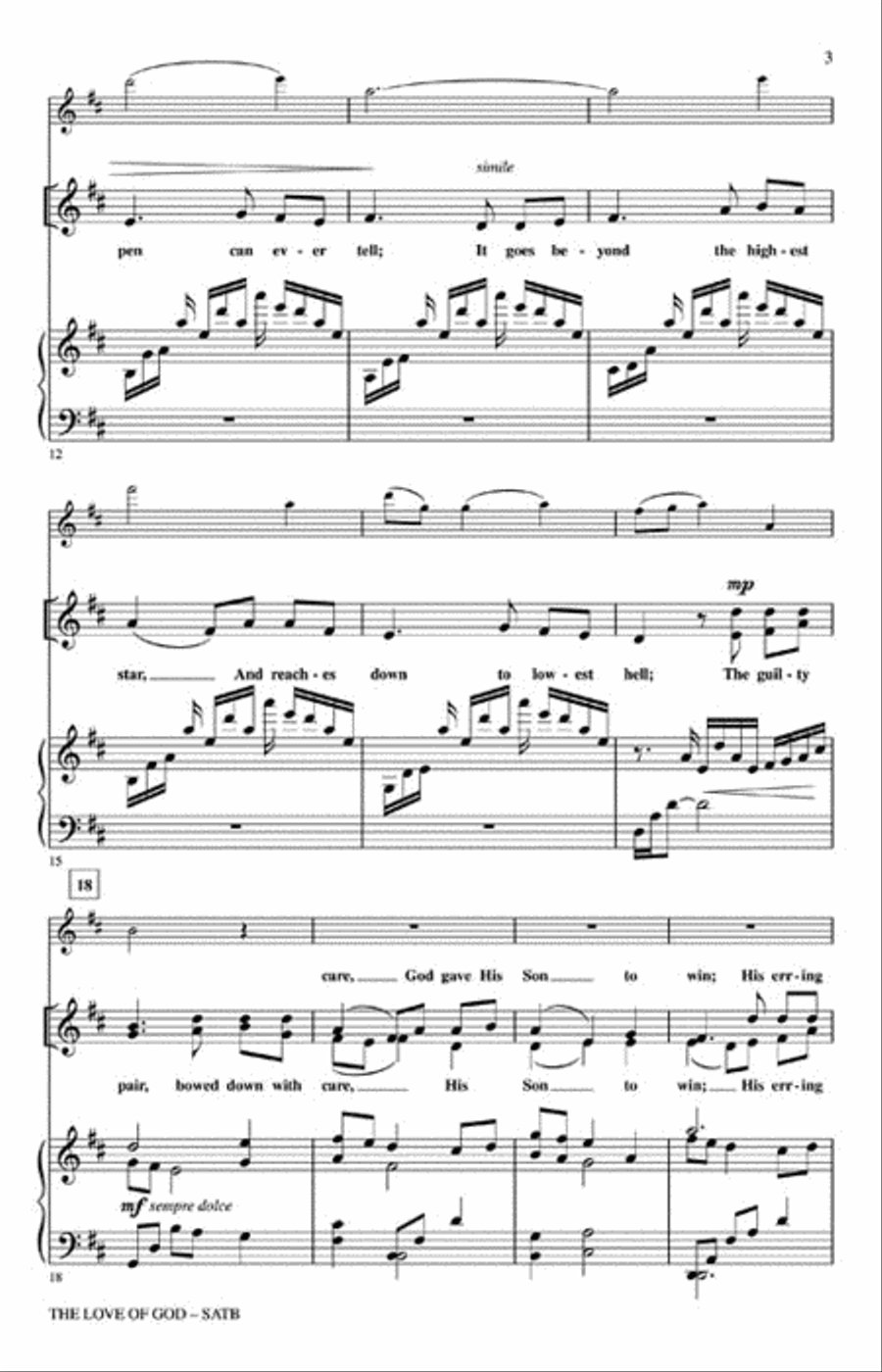 The Love of God The Love of God 4-Part scores gallery preview page 3