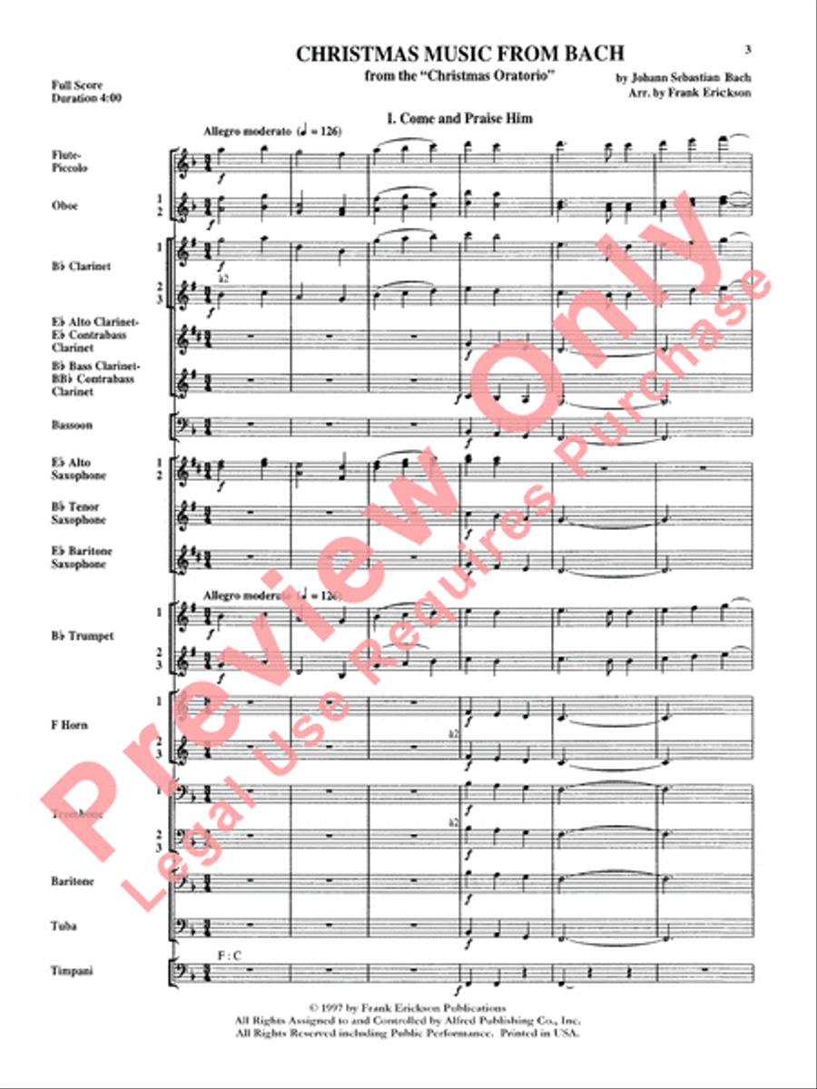 Christmas Music from Bach Concert Band scores gallery preview page 4