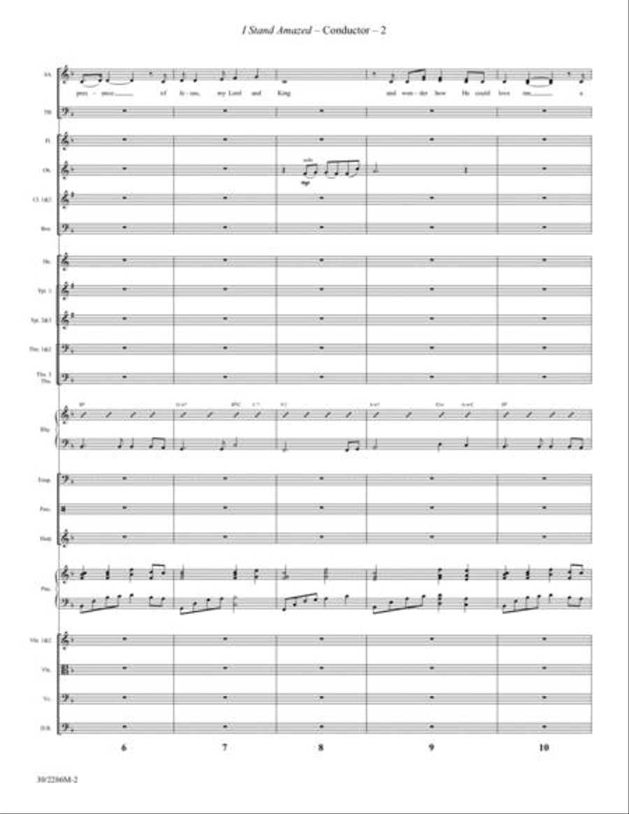 I Stand Amazed - Full Orchestral Score and Parts Choir scores gallery preview page 3