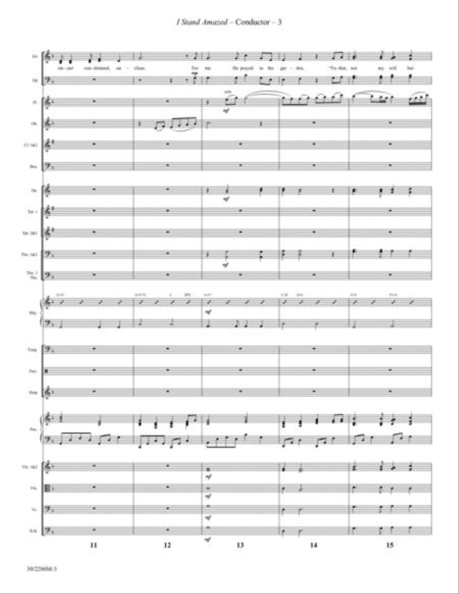 I Stand Amazed - Full Orchestral Score and Parts Choir scores gallery preview page 4