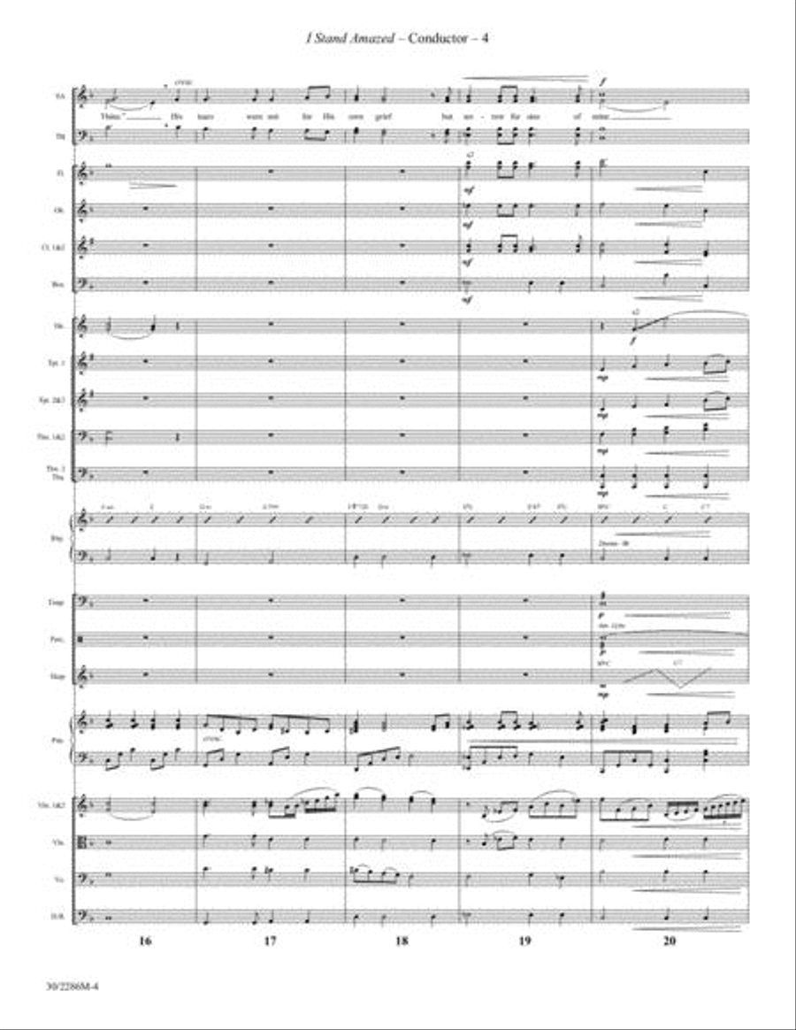 I Stand Amazed - Full Orchestral Score and Parts Choir scores gallery preview page 5
