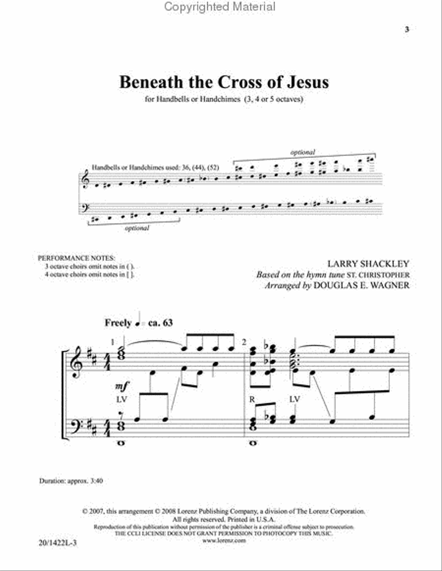 Beneath the Cross of Jesus 5-Octaves scores gallery preview page 2