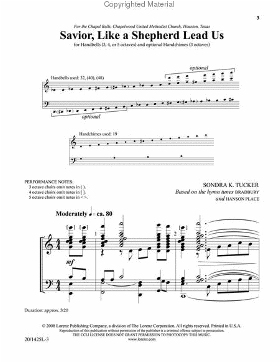 Savior, Like a Shepherd Lead Us 5-Octaves scores gallery preview page 2