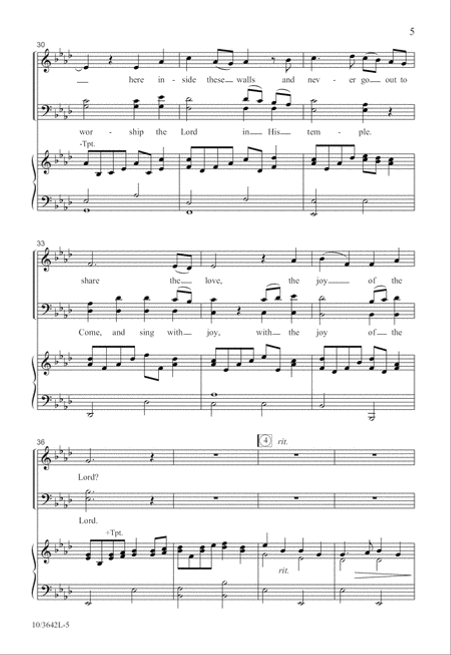 Let the Song Go Forth Let the Song Go Forth 4-Part scores gallery preview page 6