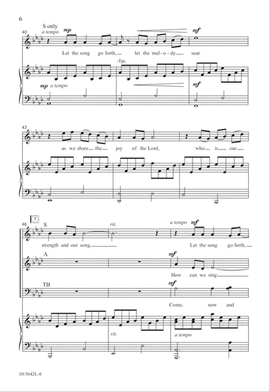 Let the Song Go Forth Let the Song Go Forth 4-Part scores gallery preview page 7