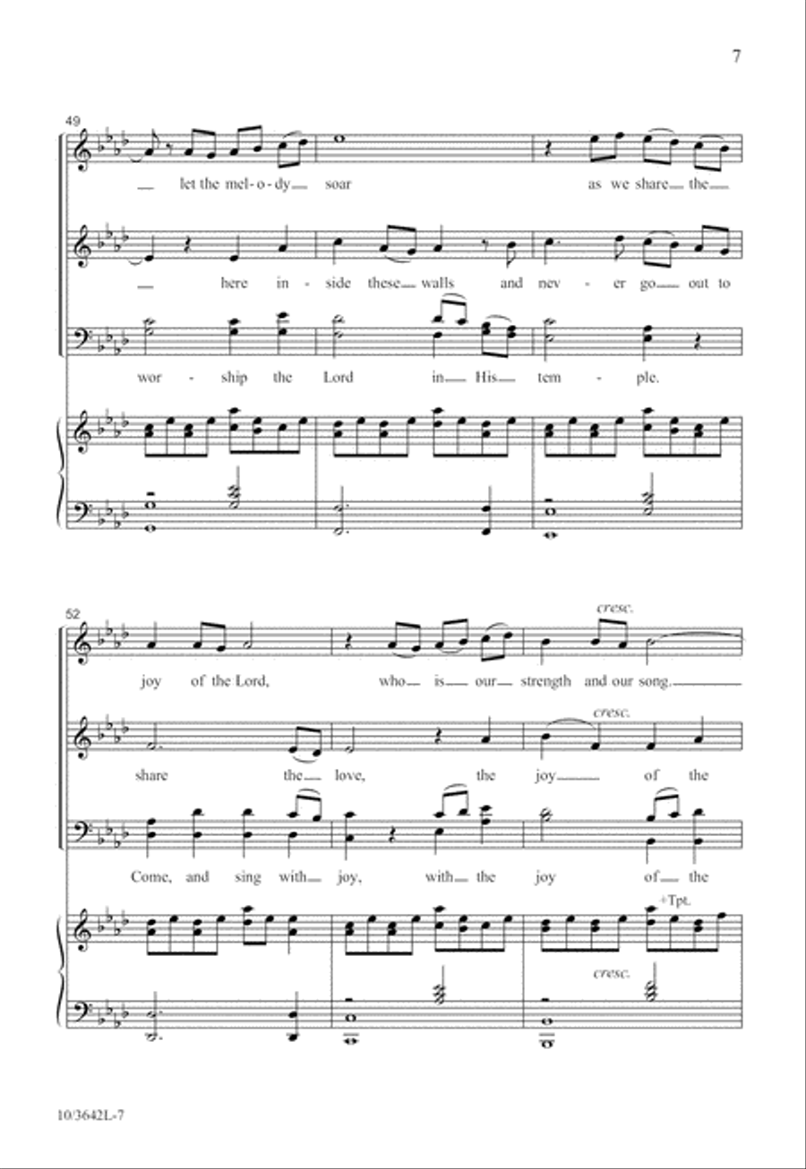 Let the Song Go Forth Let the Song Go Forth 4-Part scores gallery preview page 8