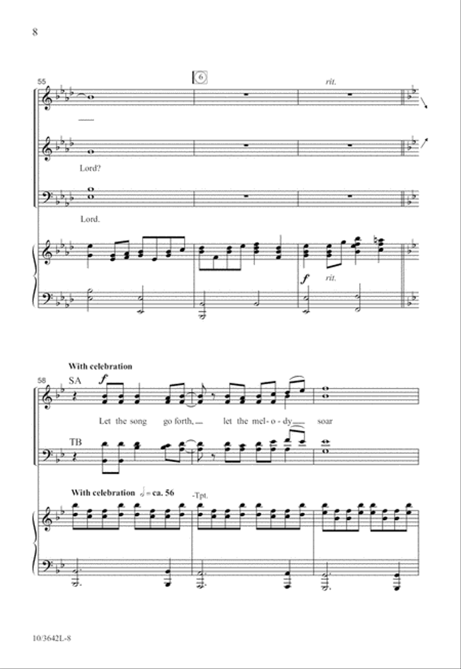 Let the Song Go Forth Let the Song Go Forth 4-Part scores gallery preview page 9