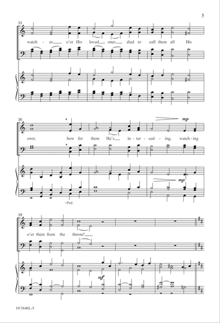 O the Deep, Deep Love of Jesus 4-Part scores gallery preview page 6