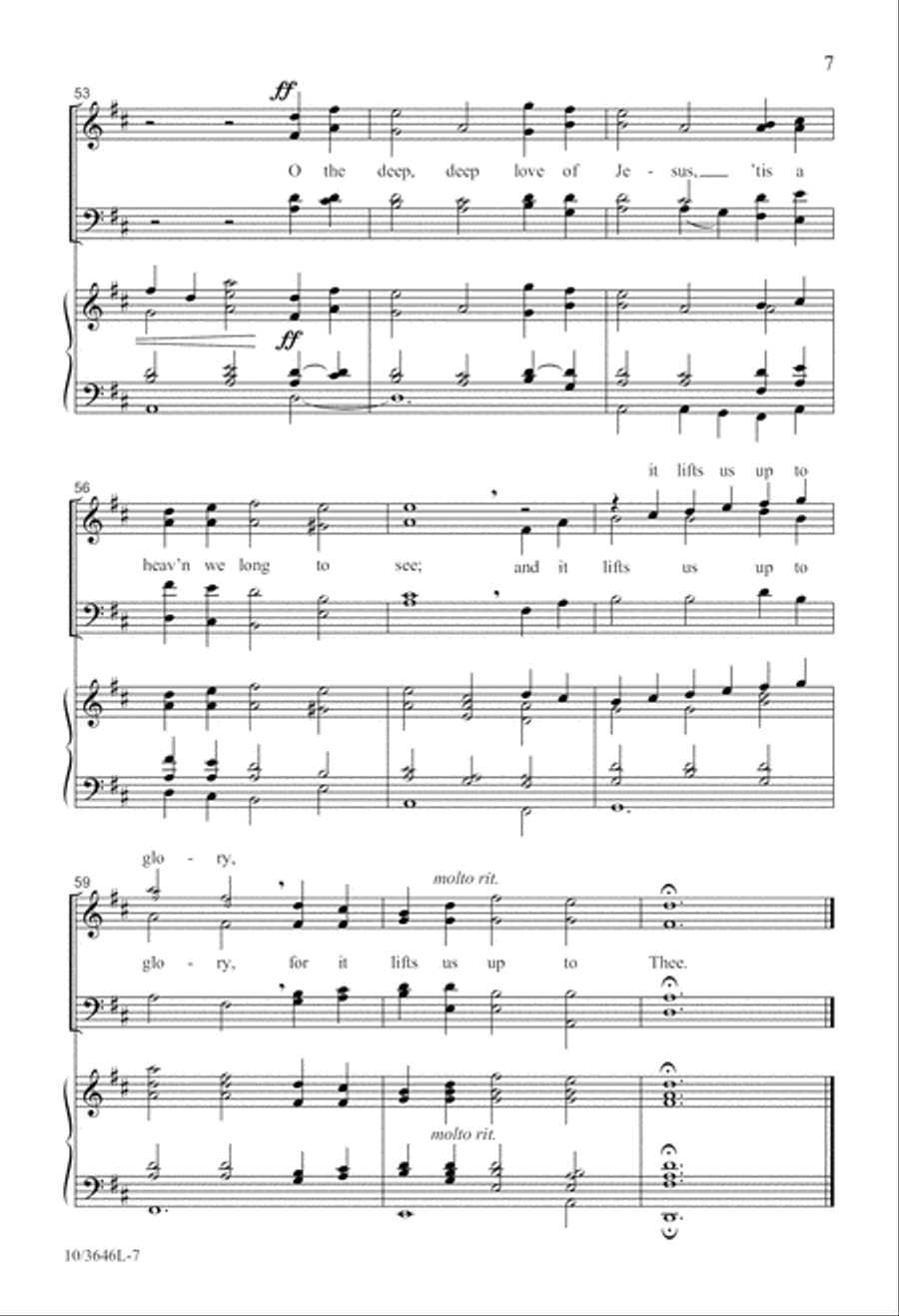O the Deep, Deep Love of Jesus 4-Part scores gallery preview page 8