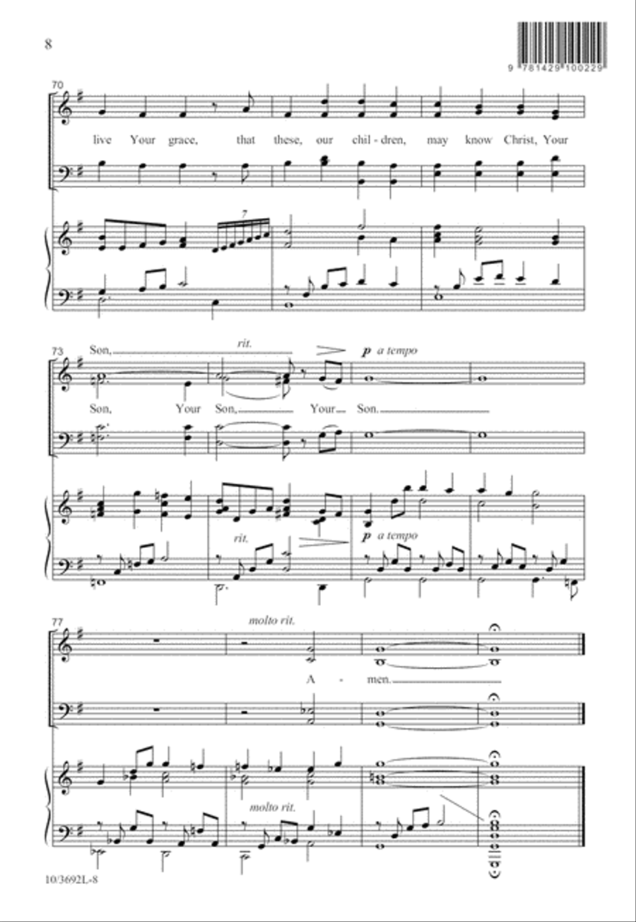 We Dedicate Our Children We Dedicate Our Children 4-Part scores gallery preview page 9
