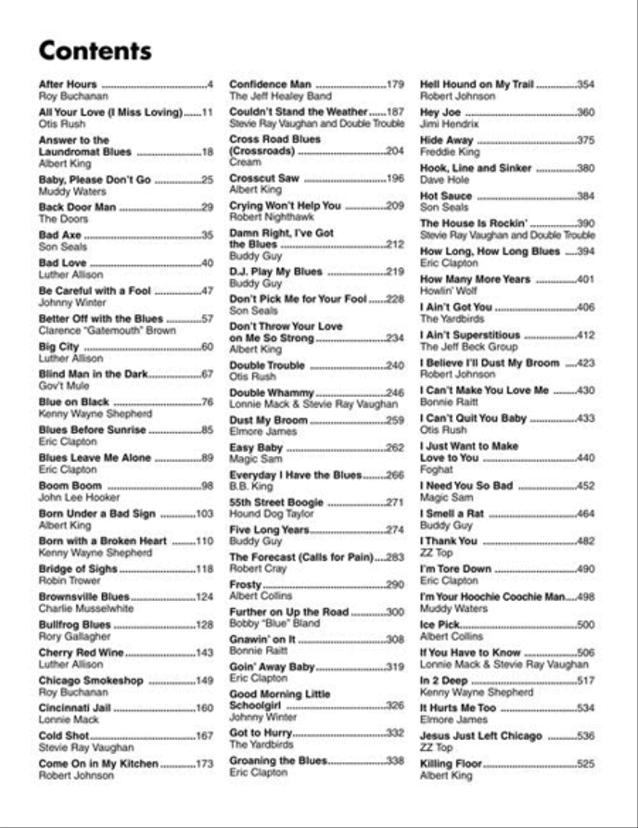 Blues Guitar Tab White Pages Electric Guitar scores gallery preview page 3