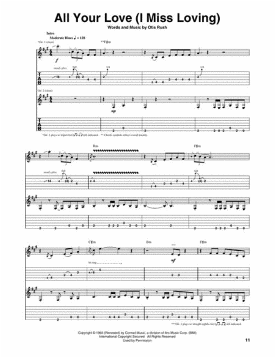 Blues Guitar Tab White Pages Electric Guitar scores gallery preview page 6