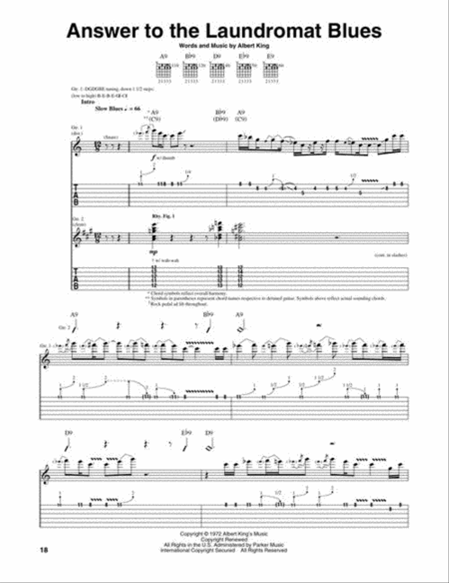 Blues Guitar Tab White Pages Electric Guitar scores gallery preview page 7