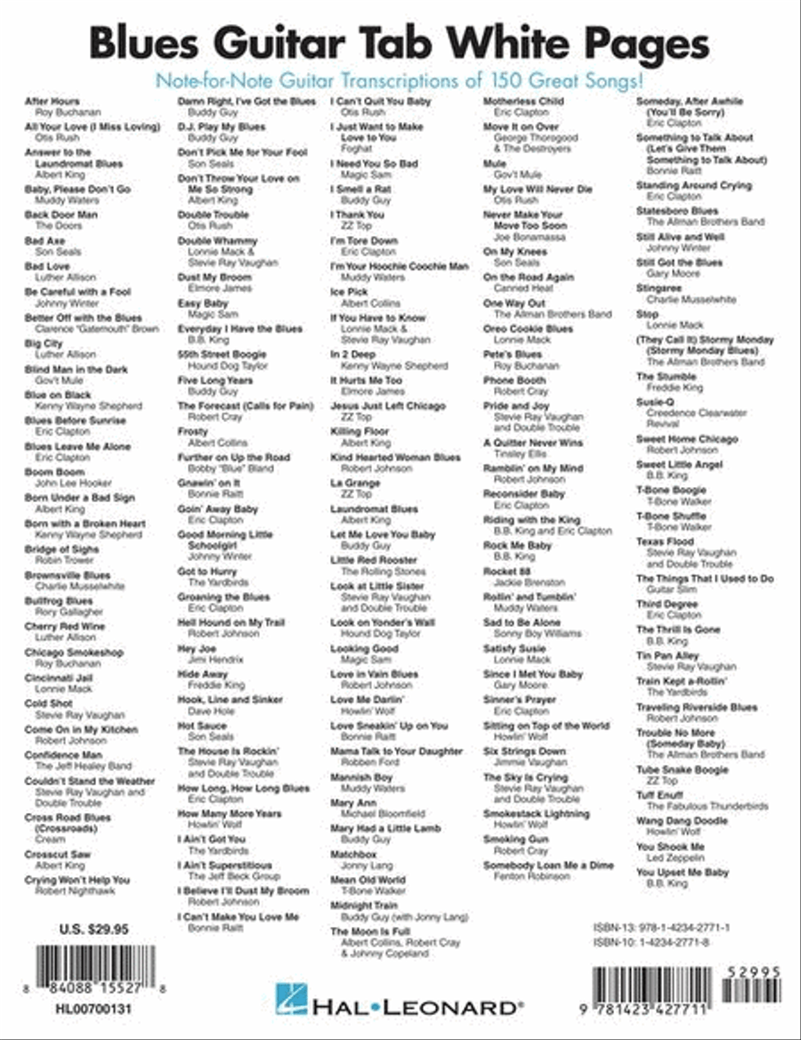Blues Guitar Tab White Pages Electric Guitar scores gallery preview page 8