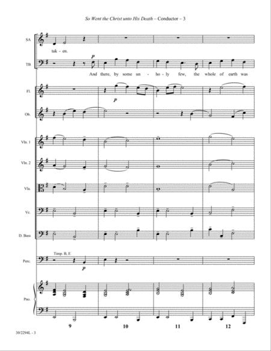 So Went the Christ unto His Death - Instrumental Ensemble Score/Parts Choir scores gallery preview page 3