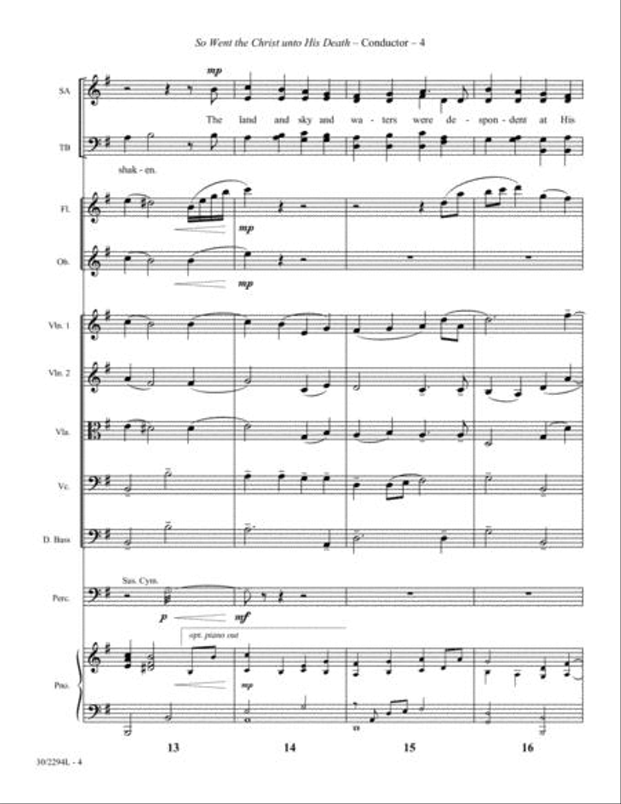 So Went the Christ unto His Death - Instrumental Ensemble Score/Parts Choir scores gallery preview page 4