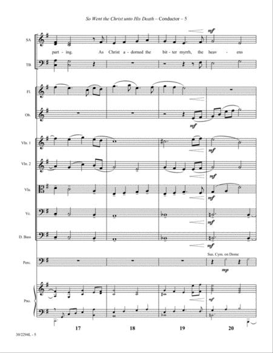 So Went the Christ unto His Death - Instrumental Ensemble Score/Parts Choir scores gallery preview page 5
