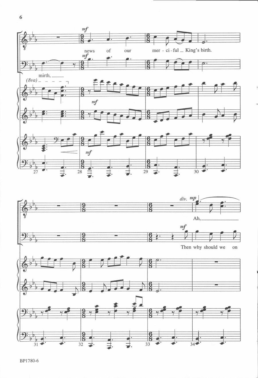 On Christmas Night All Christians Sing (TTBB) TTBB scores gallery preview page 5