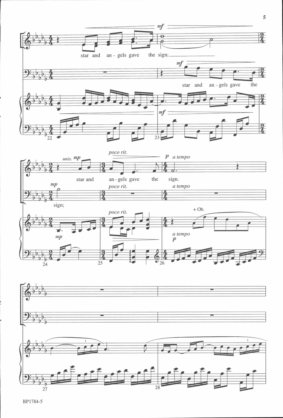 Love Came Down at Christmas 4-Part scores gallery preview page 5