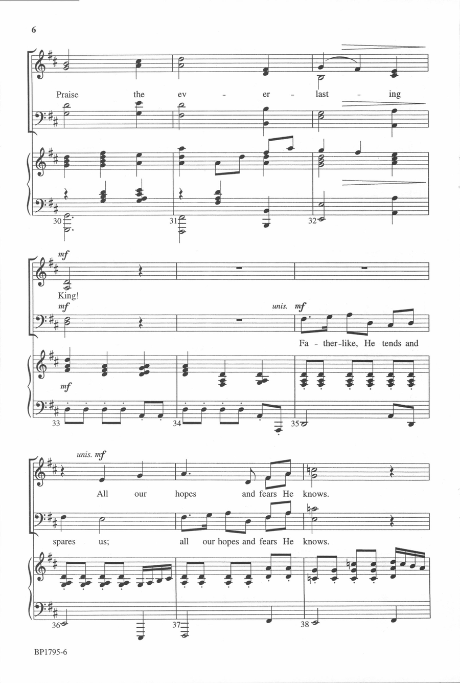 Praise the Everlasting King! 4-Part scores gallery preview page 5