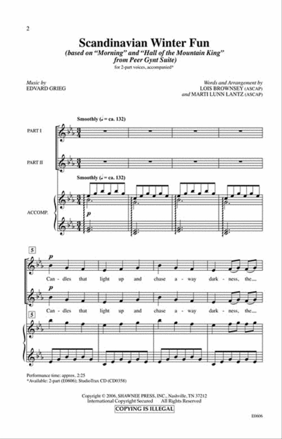 Scandinavian Winter Fun 2-Part scores gallery preview page 2