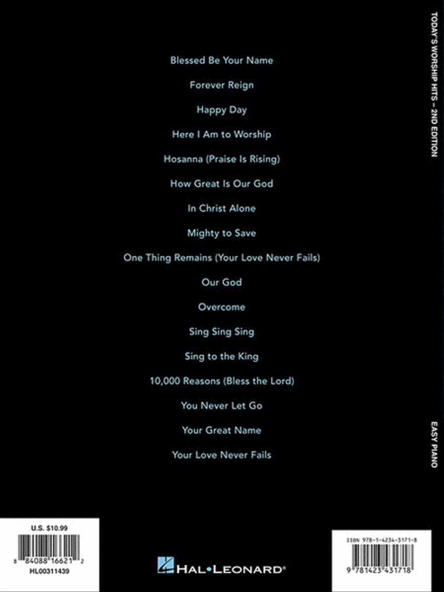 Today's Worship Hits - 2nd Edition Easy Piano scores gallery preview page 2