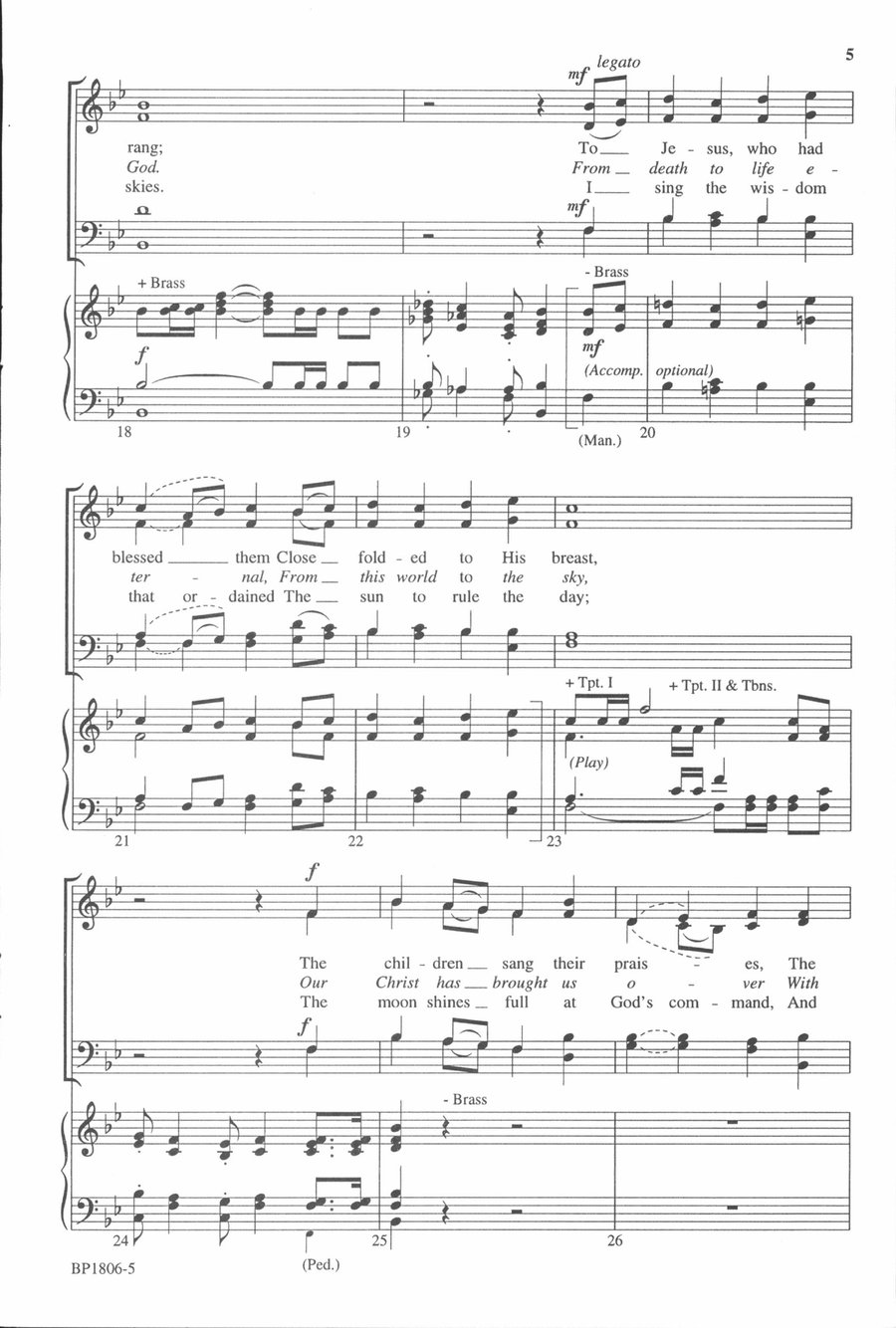 Festival Anthem on ELLACOMBE 4-Part scores gallery preview page 4