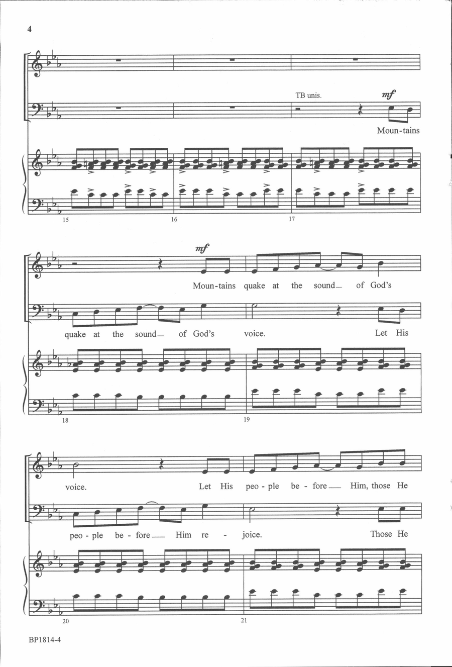 Silence the Stones - SATB 4-Part scores gallery preview page 4