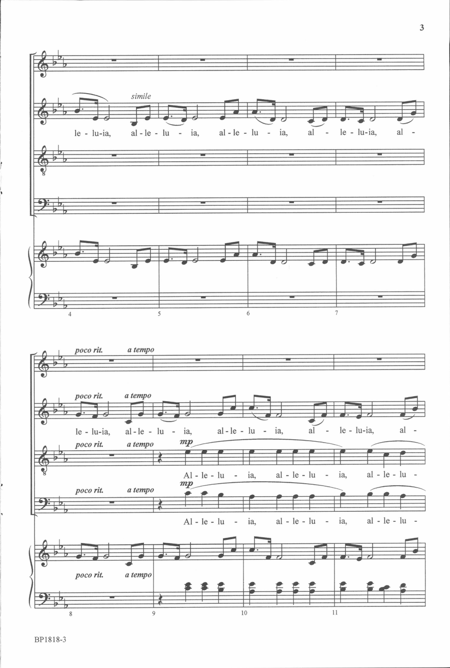 Ukrainian Alleluia - SATB 4-Part scores gallery preview page 3
