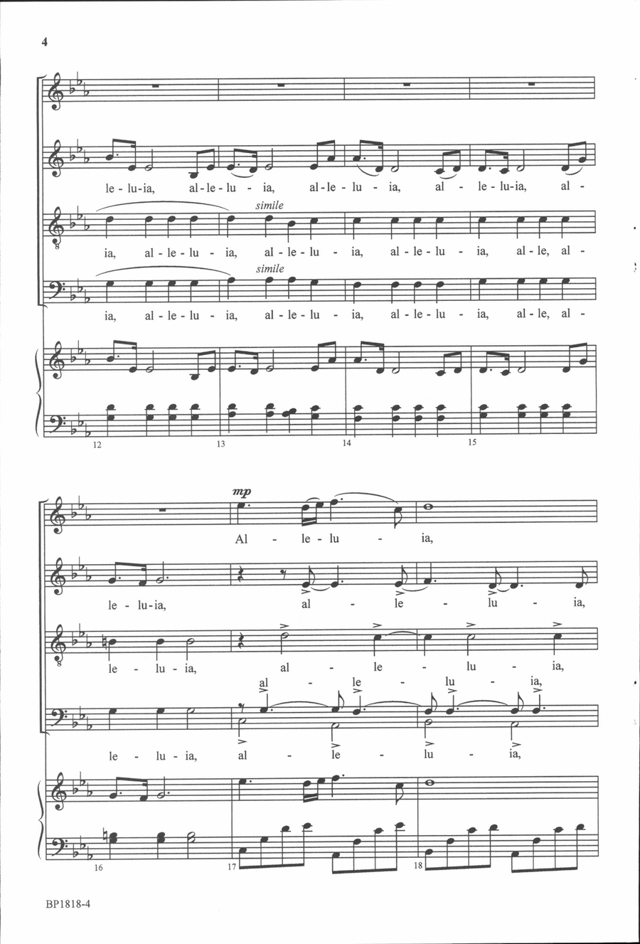 Ukrainian Alleluia - SATB 4-Part scores gallery preview page 4
