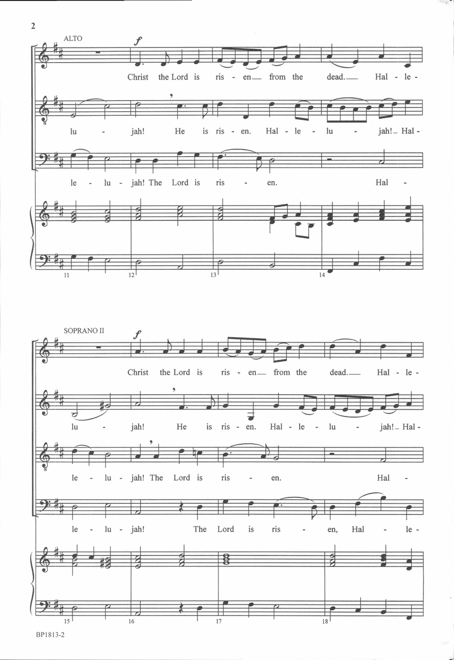 Christ the Lord Is Risen Christ the Lord Is Risen 4-Part scores gallery preview page 3