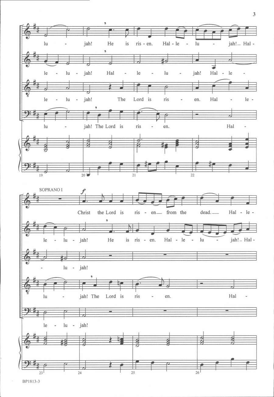 Christ the Lord Is Risen Christ the Lord Is Risen 4-Part scores gallery preview page 4
