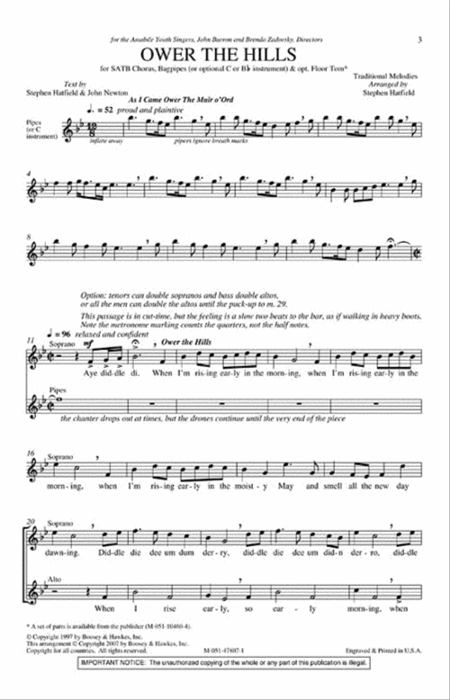 Ower the Hills Ower the Hills 4-Part scores gallery preview page 2