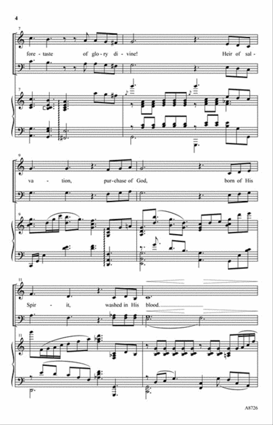 Blessed Assurance Blessed Assurance 4-Part scores gallery preview page 3