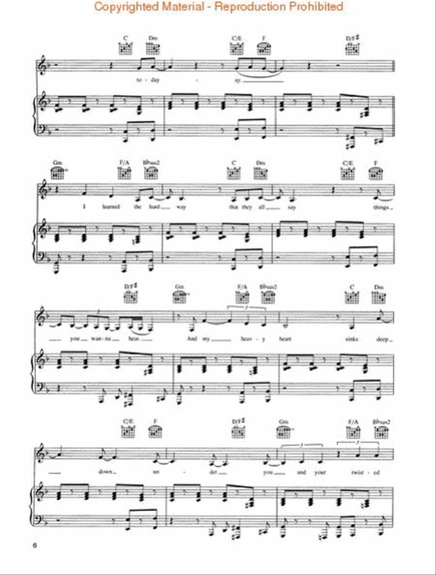Love Song Piano, Vocal, Guitar scores gallery preview page 3