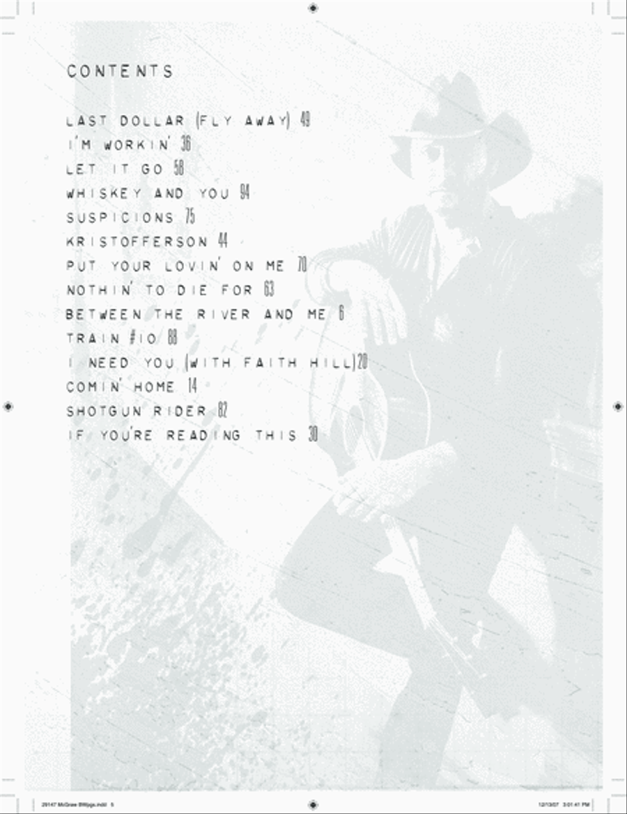 Tim McGraw -- Let It Go Piano, Vocal, Guitar scores gallery preview page 2