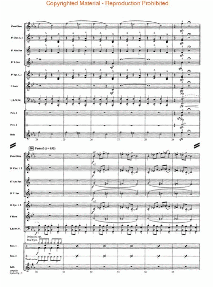 Spider Pig (from The Simpsons Movie) Concert Band scores gallery preview page 3