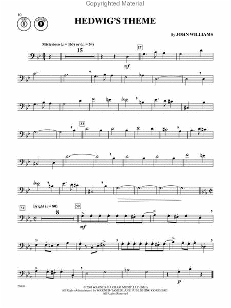 Harry Potter, Instrumental Solos (Movies 1-5) - Trombone Trombone Solo scores gallery preview page 2