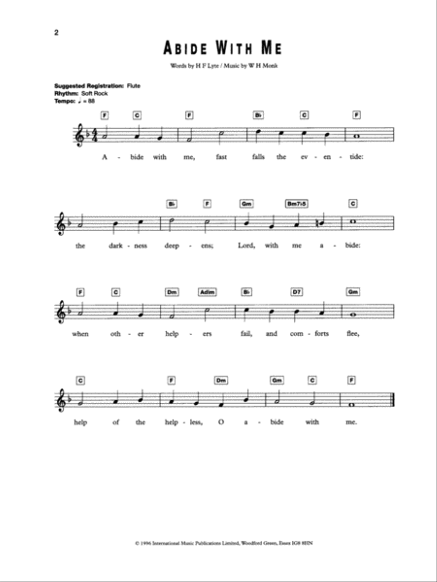 Favourite Hymns Favourite Hymns Electronic Keyboard scores gallery preview page 2
