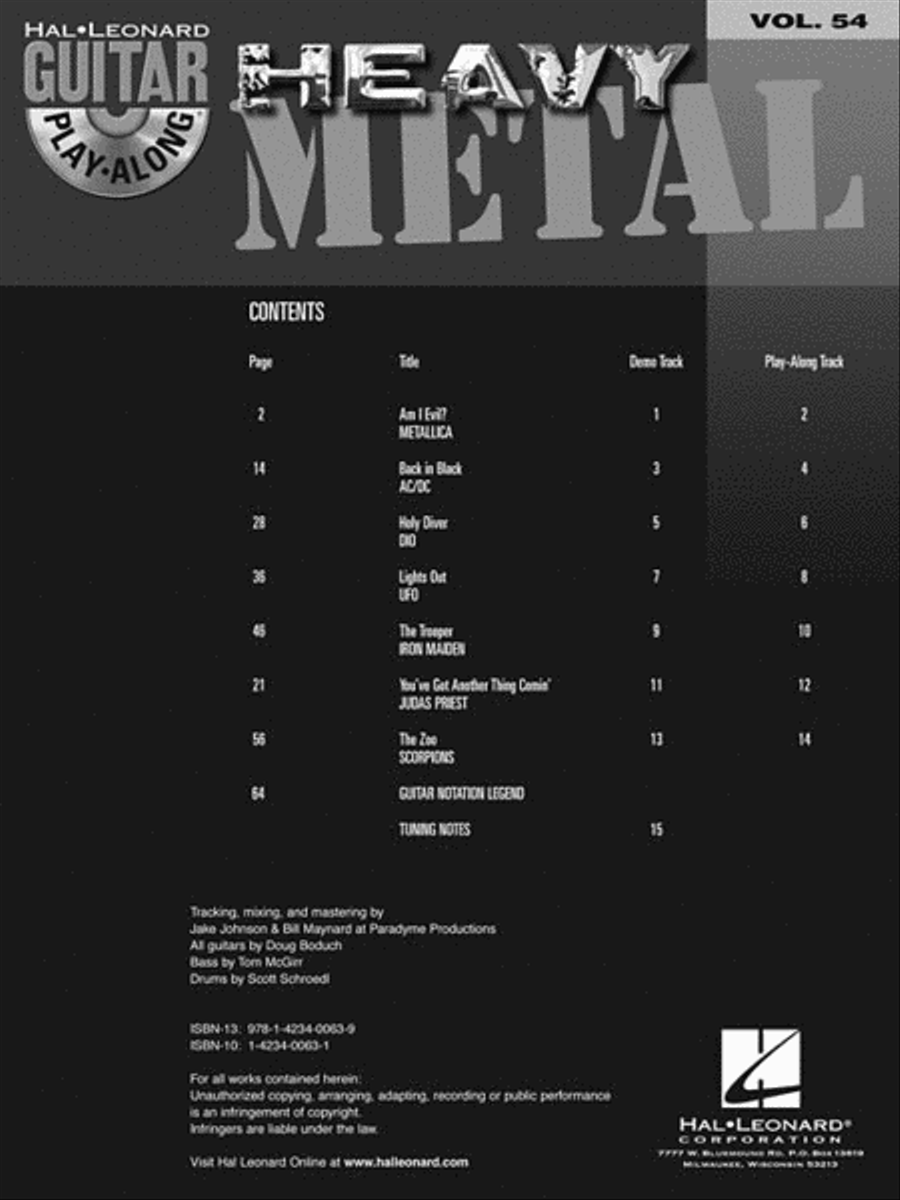 Heavy Metal Electric Guitar scores gallery preview page 4
