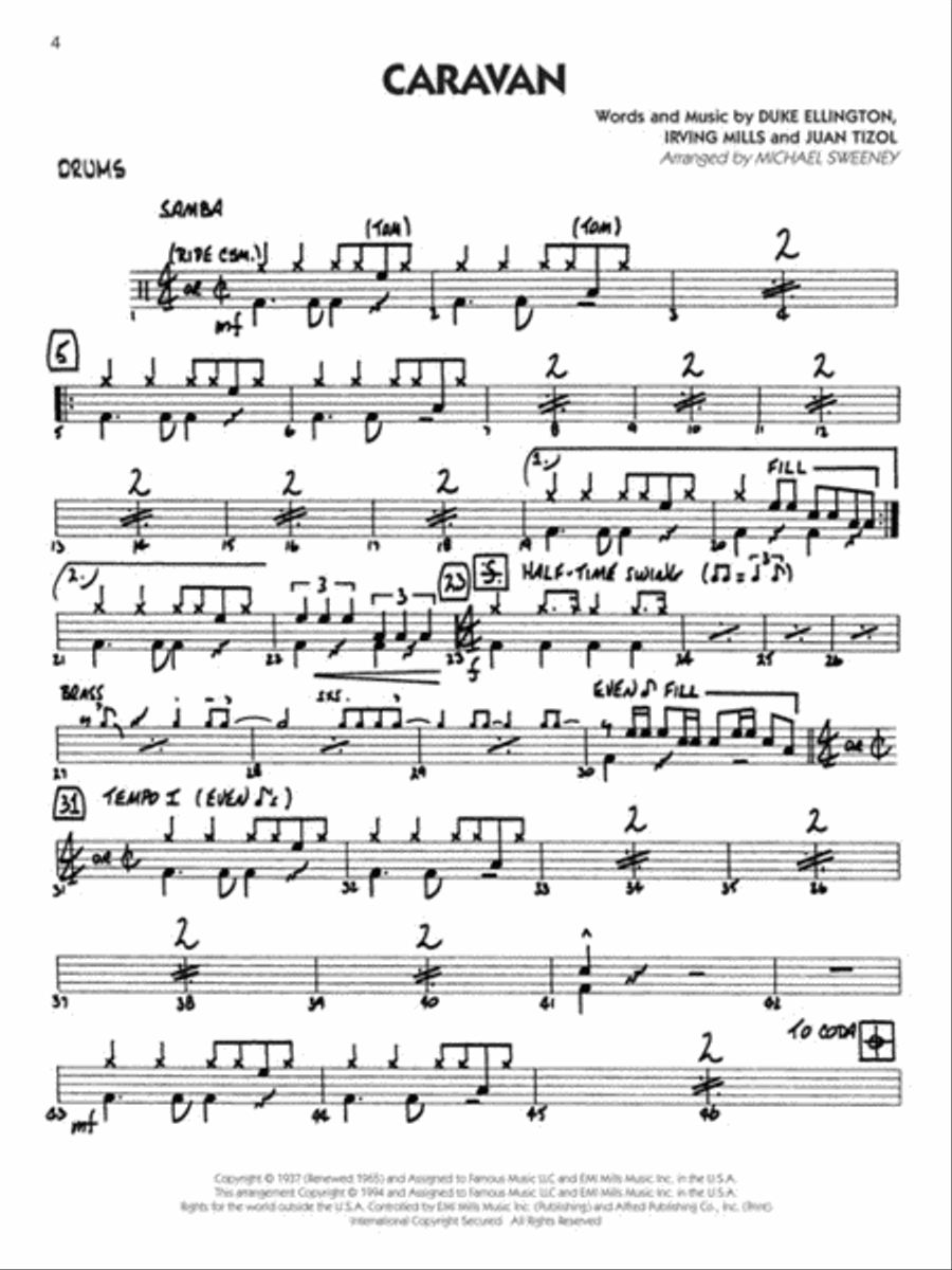 Duke Ellington – Drums Big Band scores gallery preview page 3
