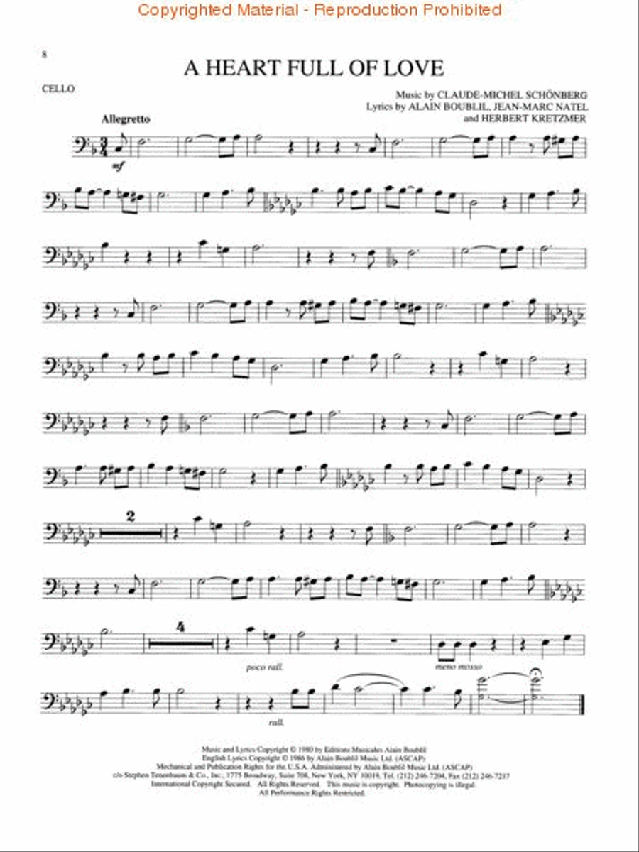 Les Misérables Cello scores gallery preview page 3