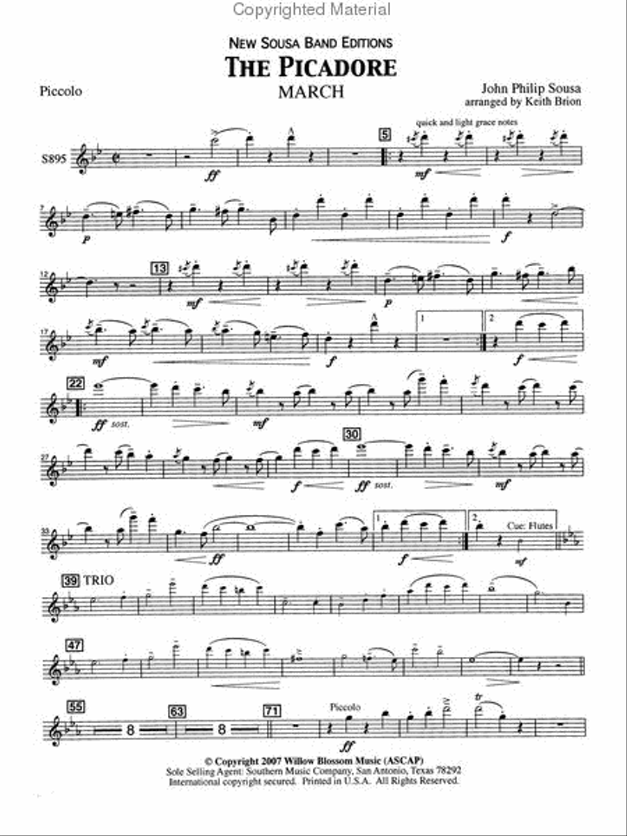 The Picadore March Concert Band scores gallery preview page 4