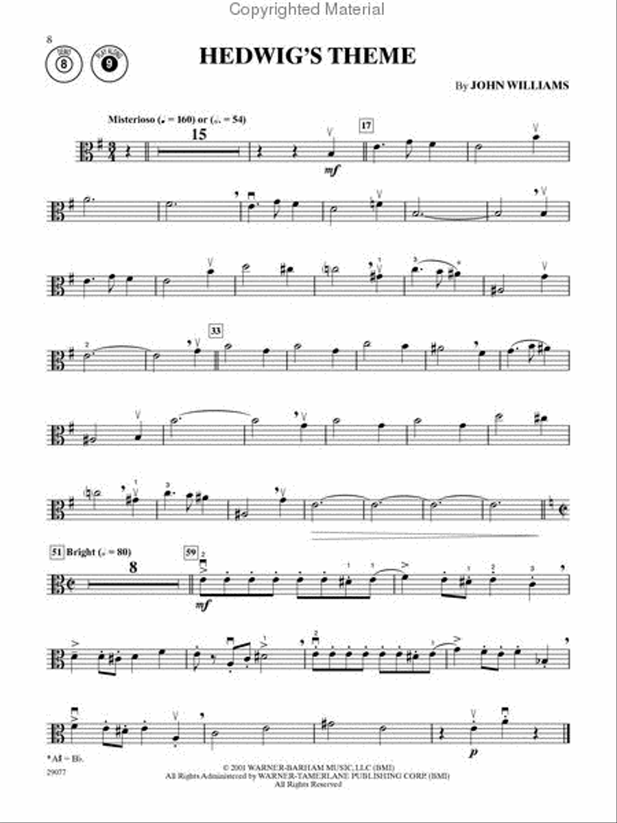 Harry Potter, Instrumental Solos for Strings (Movies 1-5) Viola Solo scores gallery preview page 2