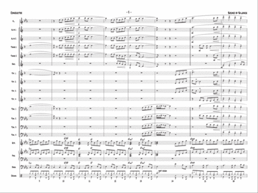 Sound of Silence Jazz Ensemble scores gallery preview page 3