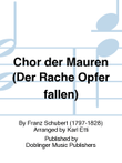 Chor der Mauren (Der Rache Opfer fallen)