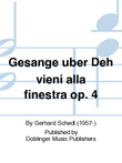 Gesange uber Deh vieni alla finestra op. 4